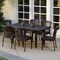 GDF Studio Dana Point 7-pc Outdoor Patio Furniture Brown Wicker Dining Set